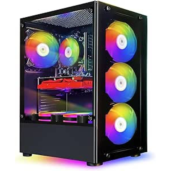 STGsivir Gaming Desktop PC, Intel Core i7-6700 līdz 4,0 GHz, GeForce RTX 2060 Super 8GB GDDR6, 32GB DDR4, 1TB SSD, WiFi 600M, BTB 5.0, RGB Fan x 6, W10H64