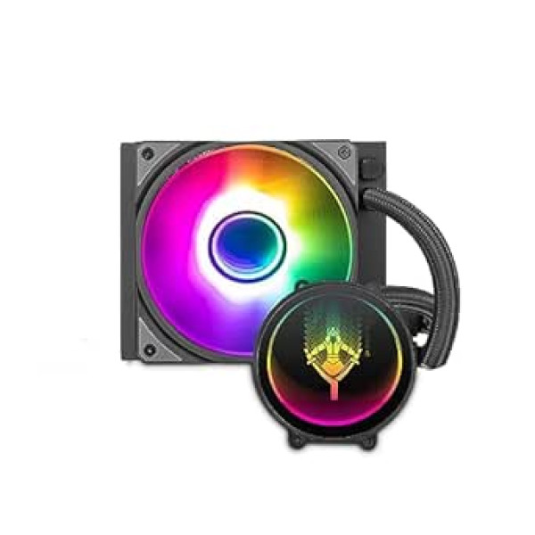 Yeyian dzesēšanas sistēma PC sērijas spēļu centrālajam procesoram klusam galddatoram | 1 x 120 mm RGB ventilators | 2000 RPM | (Jauns 2023)