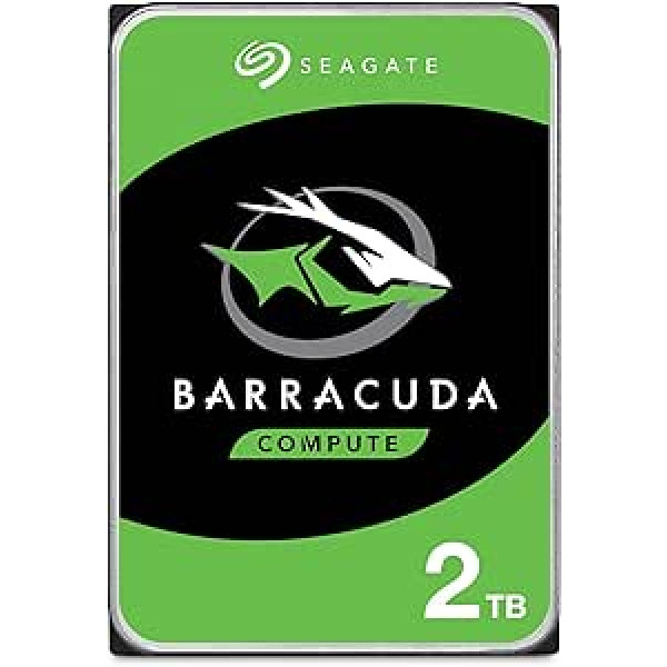 Seagate ST2000DM008 BarraCuda 2 TB iekšējais cietais disks (8,9 cm (3,5 collas), 7200 apgr./min., 256 MB kešatmiņa, SATA 6 Gb / s, sudraba, lielapjoma)