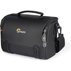 Lowepro Adventura SH 140 III, Camera Shoulder Bag with Adjustable/Removable Shoulder Strap, Bag for Mirrorless Camera, Compatible with Fujifilm Xt200, Canon M50 MII, EOS R10, Nikon Z50, Black