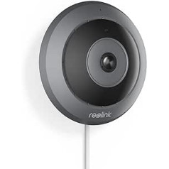 Reolink 6MP PoE iekštelpu novērošanas kamera ar 360° skatu, Fisheye IP kamera mājas/biroja drošībai, personu noteikšana, divvirzienu audio, uzstādīšana pie griestiem/sienas/galda, vairāki displeja skati, FE-P