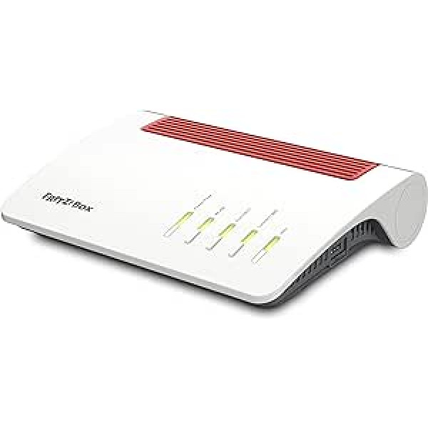 AVM FRITZ!Box 5590 Fibre (Wi-Fi 6 Fibre Optic Modem (WLAN AX), up to 2,400 Mbps (5 GHz) and 1,200 Mbps (2.4 GHz), WLAN Mesh, DECT Base, 2.5 Gigabit Port, White, Suitable for Germany)