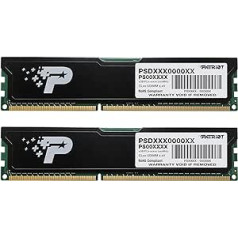 Patriot Signature 8GB DDR3 1600 MHz Arbeitsspeicher Dual Module Kit (8 GB, 2x4 GB, DDR3, 1600 MHz, 240 pin DIMM) PSD38G1600KH Mit Heatspreader