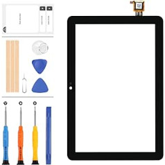 LADYSON oriģinālais stikls Amazon Kindle Fire HD8/HD8 Plus planšetdatoram 10. paaudzes 2020. gada K72LL3 K72LL4 skārienekrāna ciparu pārveidotāja nomaiņai priekšējā sensora stikla lēca ar bezmaksas labošanas rīku