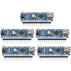 5 Pieces Nano V3.0 ATmega328P Micro Controller Board Module USB Development Board Atmel Atmega328P-AU 5V 16M