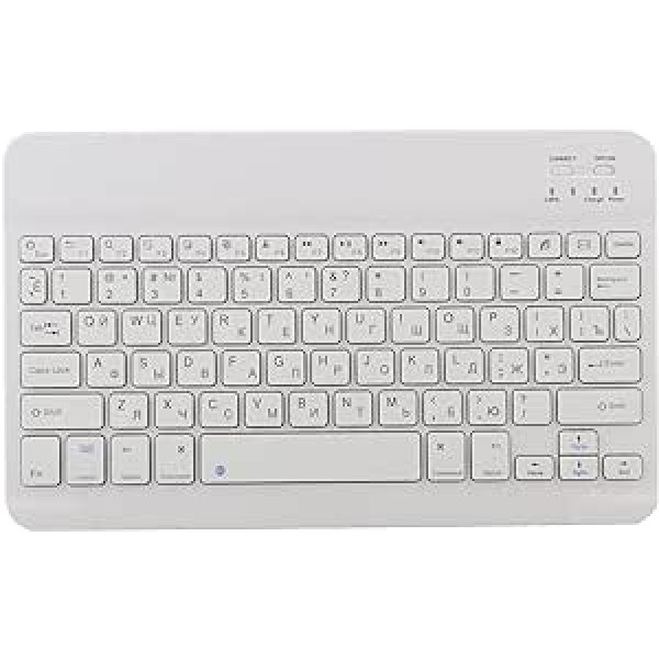 Dpofirs 10 Inch Ultra-Thin Wireless & Portable Keyboard, Rechargeable Bluetooth Keyboard with Micro USB Charging Port for Bluetooth Intelligent Computer Supplies (Russian)