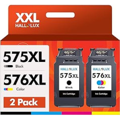 PG-575XL CL-576XL 575 XL 576 XL Multipack Remanufactured Printer Cartridges Compatible with Canon 575 576 Cartridges for PIXMA TS3550i TS3551i TR4750i TR4751i (575 XL Black, 576 XL Colour)