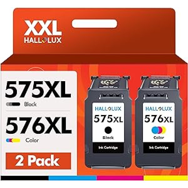 PG-575XL CL-576XL 575 XL 576 XL Multipack Remanufactured Printer Cartridges Compatible with Canon 575 576 Cartridges for PIXMA TS3550i TS3551i TR4750i TR4751i (575 XL Black, 576 XL Colour)