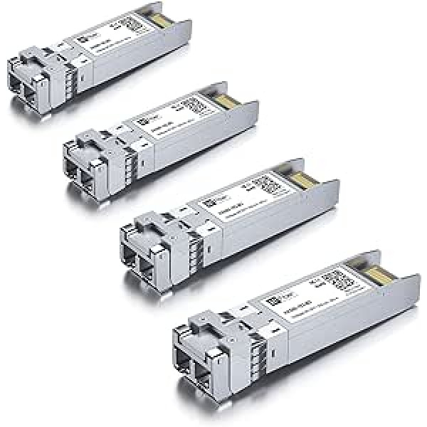 H!Fiber 10Gb/s SFP+ SR daudzmodu uztvērējs, 300 m LC modulis, kas savietojams ar Cisco SFP-10G-SR, Ubiquiti, Netgear, D-Link, Zyxel, Qnap NAS, Mikrotik un citiem atvērtiem slēdziem