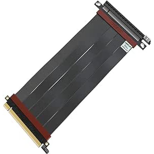 LINKUP — Ultra PCIe 4.0 X16 stāvvada kabelis (RTX4090, RX6950XT, x570, B550, Z690 pārbaudīts), ekranēts, vertikāls spēļu PCI Express Gen4 stiprinājums, taisns savienotājs (20 cm), 3.0 Gen3 un TT saderīgs