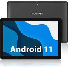 YUMKEM planšetdators Android 8 kodolu centrālais procesors, 10 collu planšetdators ar IPS 1280P HD skārienekrānu, 6000 mAh akumulators, 64 GB atmiņa un paplašināma 1 TB, 8 MP kamera, 2,4 G/5G WiFi, BT 5.0, stereo skaļrunis, melns