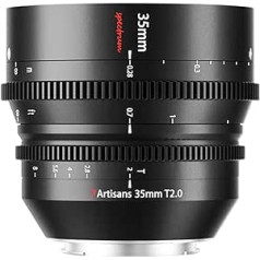 7artisans 35 mm T2.0 lielas apertūras pilna kadra kino objektīvs, kas ir savietojams ar Nikon Z-Mount manuālā fokusa zema kropļojuma spoguļkamerām, kas paredzētas Nikon Z5 Z6 Z7 Z9 Z50 Z6II Z7II ZFC Black