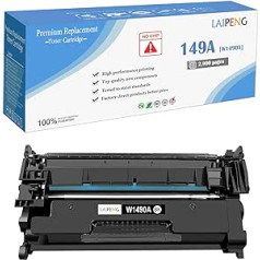 Saderīga 149A W1490A (149X W1490X) tonera kasetne HP Laserjet Pro 4002dw 4002dn MFP 4102dw 4102fdw 4102fdn printerim 2900 lapas [bez mikroshēmas, ar instrumentiem