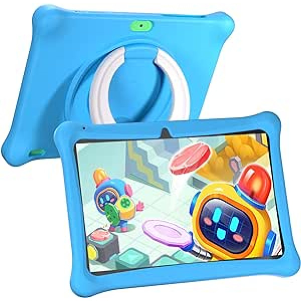 SGIN Children's Tablet 10.1 Inch Android 12, 2GB RAM 64GB ROM, 1200 x 800 FHD IPS, Octa-Core up to 1.6 GHz, 2MP + 5MP Telecamera, Battery 5000mAh, 2.4G/5G WiFi (Blue)