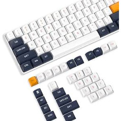 PBT Keycaps 110 Keys, OEM Profile Double-Shot Keys Set for Gaming Keyboard, ANSI Layout (US), for Cherry Gateron Kailh MX Mechanical Keyboard, Star Blue