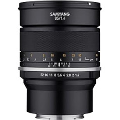 Samyang MF 85mm F1.4 MK2 MFT — portreta objektīva manuālā fokusa fiksēta fokusa garuma MFT stiprinājums, 2. paaudzes DC-GH5, DC-G91, Olympus OM-D E-M1 X, Olympus OM-D E-M5 Mark III, Olympus OM -D E-M1 Mark III