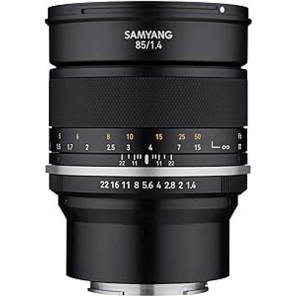 Samyang MF 85mm F1.4 MK2 MFT — portreta objektīva manuālā fokusa fiksēta fokusa garuma MFT stiprinājums, 2. paaudzes DC-GH5, DC-G91, Olympus OM-D E-M1 X, Olympus OM-D E-M5 Mark III, Olympus OM -D E-M1 Mark III