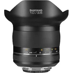 Samyang XP 10 mm F3.5 Nikon F — manuāls īpaši plata leņķa objektīvs, 10 mm fiksēts fokusa attālums Nikon pilna formāta un APS-C kamerām ar F savienojumu, F sērijai, ideāli piemērots fotografēšanai dabā un arhitektūrā