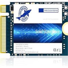 Dogfish SSD M.2 2230 NVMe PCIe 4.0 256 GB 3D TLC NAND žaidimų vidinis kietojo kūno diskas, suderinamas su Steam Deck PS5 Surface Pro nešiojamojo kompiuterio staliniu kompiuteriu (M.2 2230 NVMe 4.0, 256 GB)