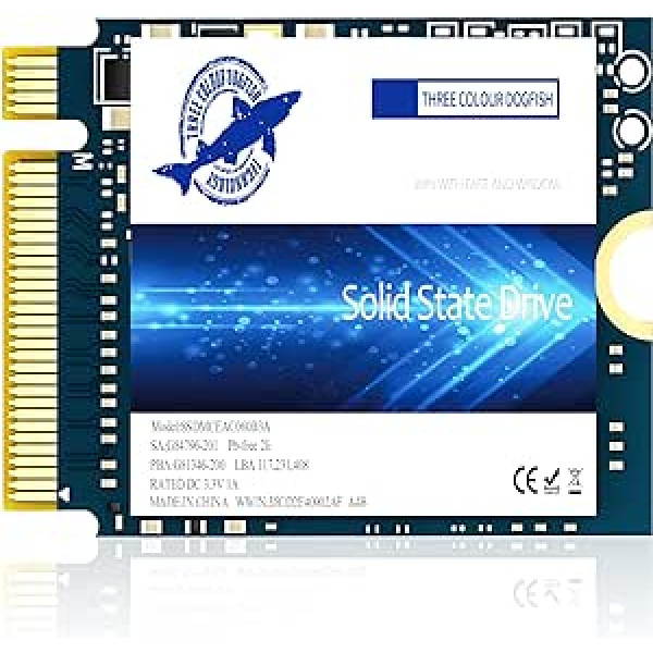 Dogfish SSD M.2 2230 NVMe PCIe 4.0 256GB 3D TLC NAND Gaming Internal Solid State Drive Compatible with Steam Deck PS5 Surface Pro Laptop Desktop (M.2 2230 NVMe 4.0, 256GB)