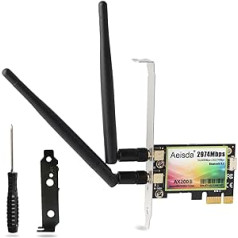 Aeisda WiFi 6 karšu PCIE ar Bluetooth 5.2, Intel WiFi 6 AX200 mikroshēmu, līdz 2974Mbit/s, 802.11ax Dual Band (2.4Ghz/5Ghz) WLAN tīkla kartes adapteris operētājsistēmai Windows 11/10