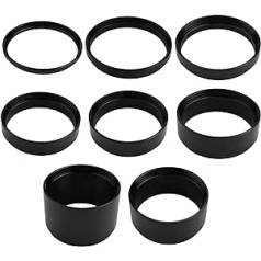 Lrtzizy M48 x 0.75 Length Extension Tube Kit 3/5/7/10/12/15/20/30 mm for Astronomy Telescope Photography T2 Extension