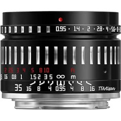 TTTartisan 35 mm F0.95 APS-C manuālā fokusa kameras objektīvs, īpaši liela apertūra, retro stils, viegls kameras objektīvs Sony E mount