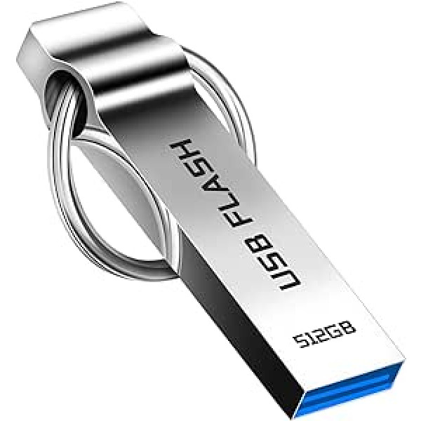 Aogamb USB zibatmiņa 512 GB Izturīga USB 3.0 liela ātruma Memory Stick ūdensnecaurlaidīga USB zibatmiņas zibatmiņa Lielas ietilpības USB disks, ko bieži izmanto datu glabāšanai