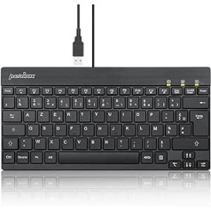 Perixx PERIBOARD-426 mini klaviatūra su USB laidu French AZERTY Black