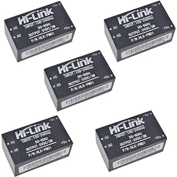 Movilideas - Pack of 5 compact switching power supply output 5 V 3 W mini