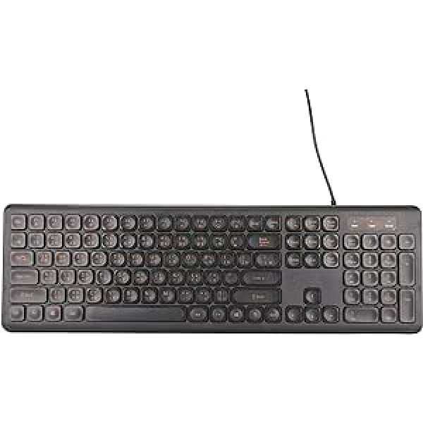 Bilingual Wired Chinese-English Computer Keyboard, Chinese USB PC Keyboard, Comfortable Hand Feeling, Silent Typing, 108 Key Full Size Keyboard for Home, Office, Plug and P