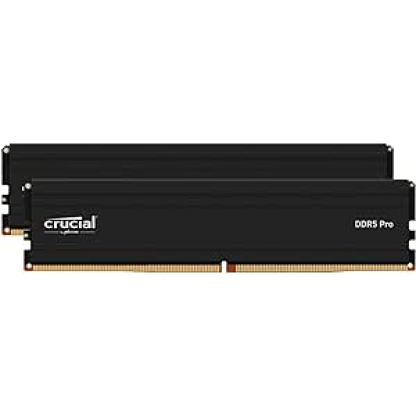 Crucial Pro RAM 32 GB Kit (2 x 16 GB) DDR5 5,600 MHz (or 5,200 MHz or 4,800 MHz) Desktop Working Memory CP2K16G56C46U5