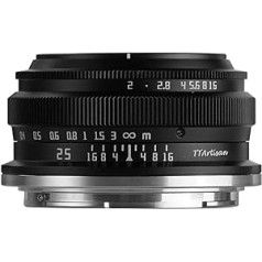 TTTartisan 25 mm F2.0 APS-C manuālās kameras objektīvs Pārnēsājams, rentabls portreta formāta Humanity Street klusās dabas objektīvs, kas paredzēts Nikon Z stiprinājumam