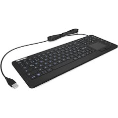 KeySonic Industrie Tastatur, USB kabelis ar skārienpaliktni, wasserdicht, staubdicht (IP68), Silikon, KSK-6231 INEL (CH)