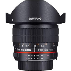 Samyang 3,5/8mm objektīvs Fisheye II DSLR Sony A manueller Fokus Fotoobjektiv, Superweitwinkelobjektiv schwarz