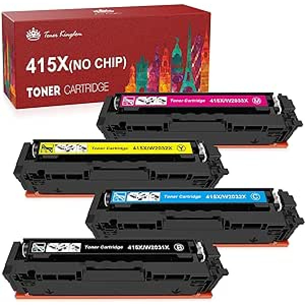 Toner Kingdom 415X Toner kartusche HP415X Suderinamas su HP 415X W2030X W2031X W2032X W2033X Ersatz für HP Color Laserjet Pro MFP M479dw M479fdw M479fdn Pro M454dwn M454dwn