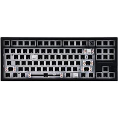 EPOMAKER x Feker Galaxy80 spēļu mehāniskās tastatūras komplekta blīve, alumīnija sakausējuma Barebone komplekts, ar karstu nomaiņu, NKRO, Win/Mac/Gamer (melns, Galaxy80 komplekts)