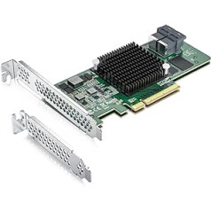 ipolex 12G ārējā PCI-E SAS/SATA HBA RAID kontrollera karte, Broadcom SAS 3008 savietojams ar SAS 9300-8I