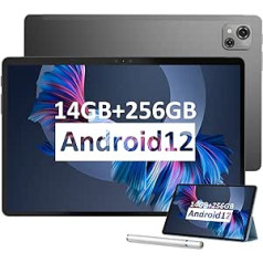 OSCAL planšetdators 10 collu 256 GB ROM + 14 GB RAM, Pad13 (2023) Android 12 planšetdators ar skārienpildspalvu, dubultā 4G-LTE, astoņkodolu centrālais procesors, 18 W / 7680 mAh akumulators, FHD 1920 x 1200 x 1200 MP,0,5,5 MP. OTG, Wid