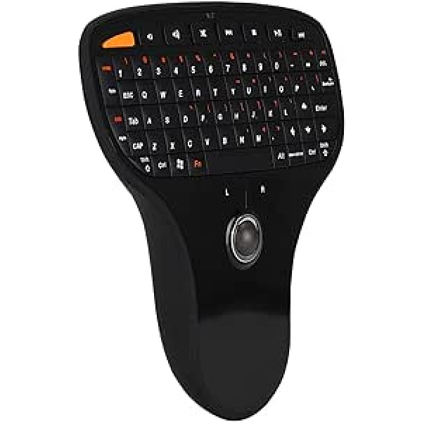 Socobeta Wireless Smooth Mini Keyboard 2.4G bezvadu tastatūra Trackball Keyboard Ultralight televizoram datoram