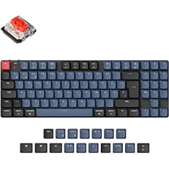 Keychron K13 Pro īpaši plāns TKL DE izkārtojums QMK/VIA pielāgota bezvadu mehāniskā Bluetooth tastatūra ar iespējotu karstās maiņas zema profila Gateron Red Switch RGB fona apgaismojumu