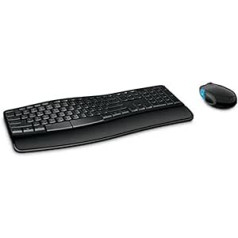 Microsoft Sculpt Comfort Desktop Tastatur RF Wireless QWERTY Englisch Black – Tastaturen (standartinis, Kabellos, RF Wireless, QWERTY, juodas, Maus enthalten)