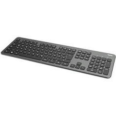 Hama Wireless Keyboard Flat Smart Link Smartlink Slim QWERTY USB Aa USB-A Low Noise for PC LED Anthracite