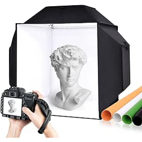 STN Photo Box 40 cm Super Bright Photo Studio 480 LEDs Dimmable Light Box with 4 Backgrounds