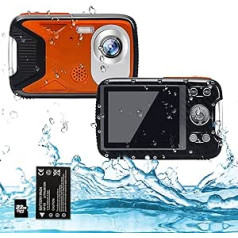 Zemūdens kamera, ūdensizturīgs 21MP 1080P, 8x digitālā tālummaiņa, 2,8 collu LCD ekrāna digitālā kamera snorkelēšanai, digitālā kamera pusaudžiem, studentiem, iesācējiem, gados vecākiem cilvēkiem (zila un 32 GB karte)