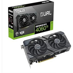 ASUS Dual GeForce RTX 4060 Ti 16GB GDDR6 Gaming Graphics Card (Nvidia RTX4060 Ti DLSS 3, PCIe 4.0, 1x HMDI 2.1a, 3X DisplayPort 1.4a, Black, DUAL-RTX4060TI-16G)