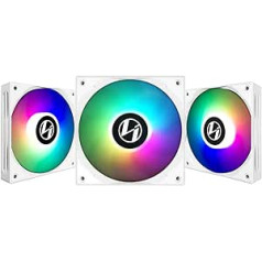 Lian-Li ST120 RGB PWM ventilators ar kontrolieri, 120 mm ventilators RGB ventilatori un dzesēšana, korpusa ventilators 120 mm RGB ventilatora kontrolieris dators, spēļu datora ventilators, balts