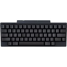 HHKB hibrīda tastatūra PD-KB800B, drukāti taustiņu vāciņi, profesionāla mehāniskā 60% tastatūra, Bluetooth, USB-C (ogļu melna)