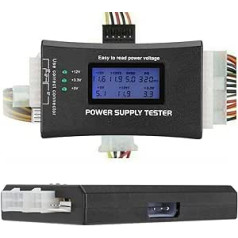 ASHATA LCD barošanas avota testeris, ATX barošanas avota datora resursdatora pārbaudes un apkopes testeris ar LCD displeju, datora barošanas avota testeris var noteikt ATX, BTX, ITX un TFX datora barošanas avotus