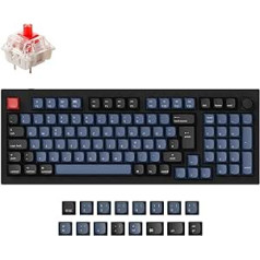 Keychron Q5 vadu pielāgotas mehāniskās tastatūras pogas versija 96% vācu DE ISO izkārtojums QMK/VIA programmējami makro ar karsti maināmu Gateron G Pro sarkano slēdzi